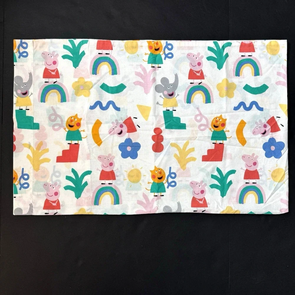 Peppa Pig Marks & Spencer Standard Twin Pillow Case Slip Cover Cotton Blend Pink